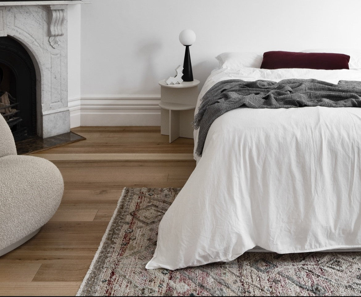 Afghan Bohemia rug bedroom in Watson Bay NSW