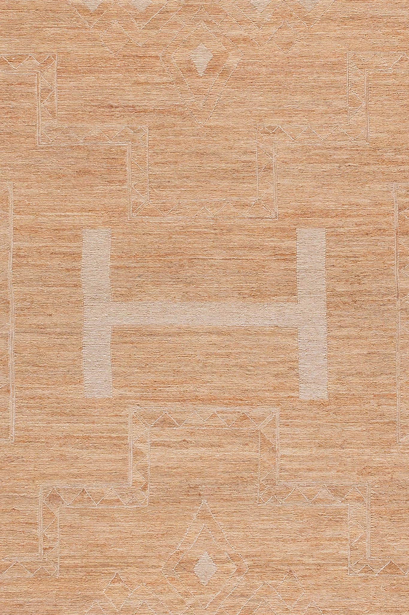 Close up photo of handwoven Jute Rug, Sumek Weave