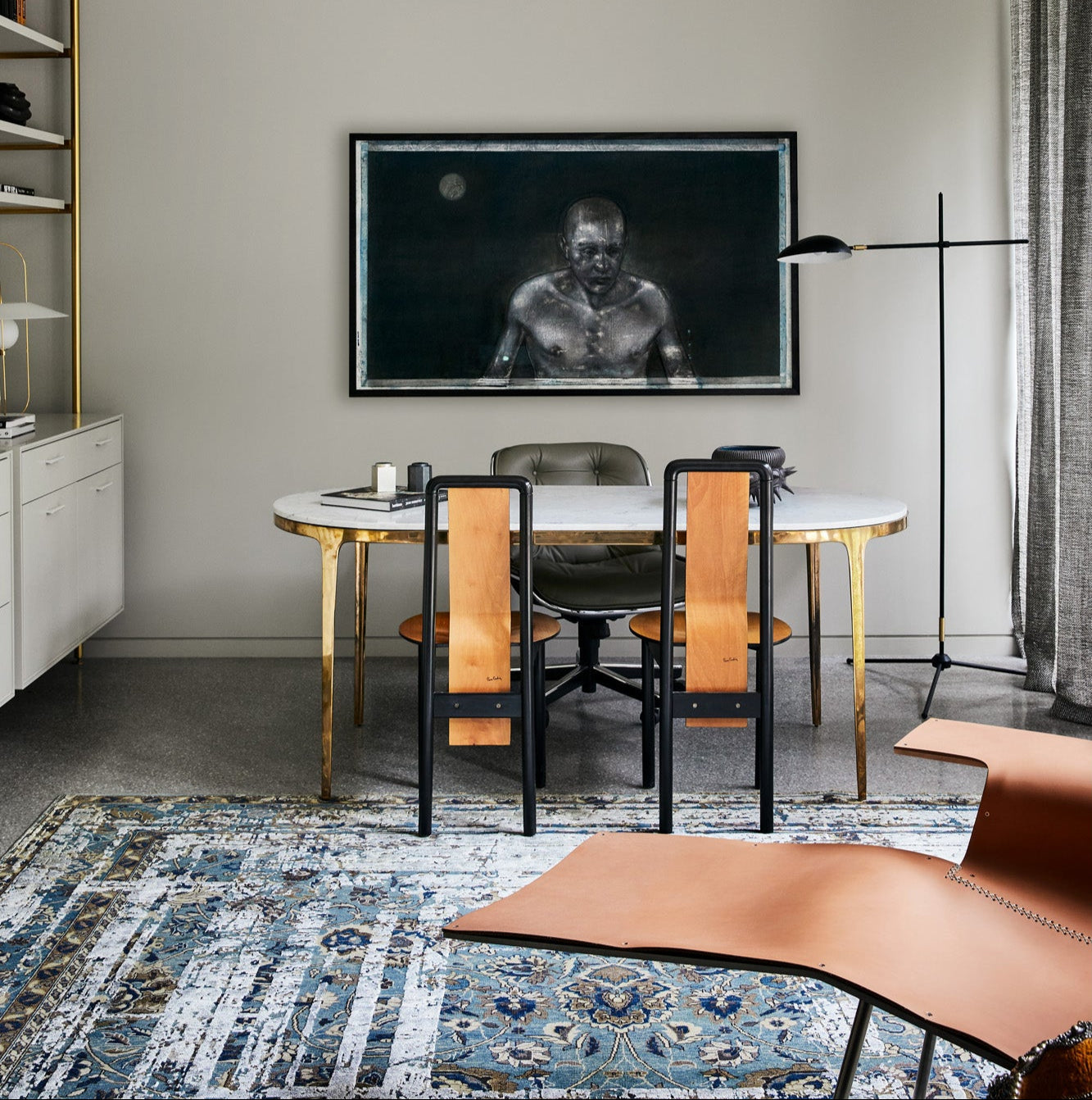 Erased heritage Jankath Handknotted Rug Displayed in ArtHouse by Simone Haag and Angela Harry in Eastern Suburbs in Sydney NSW