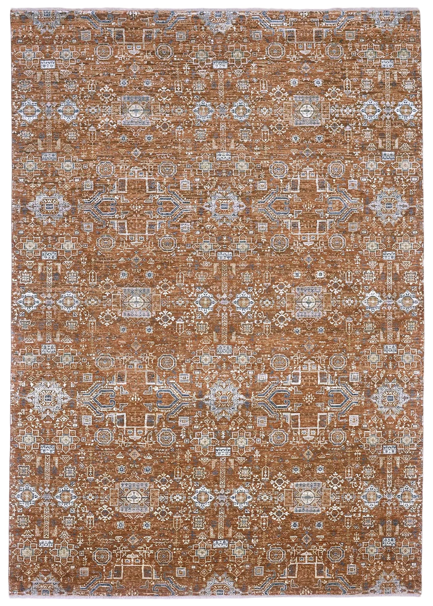 INDIA REVIVAL SILK MAMLUK RUST