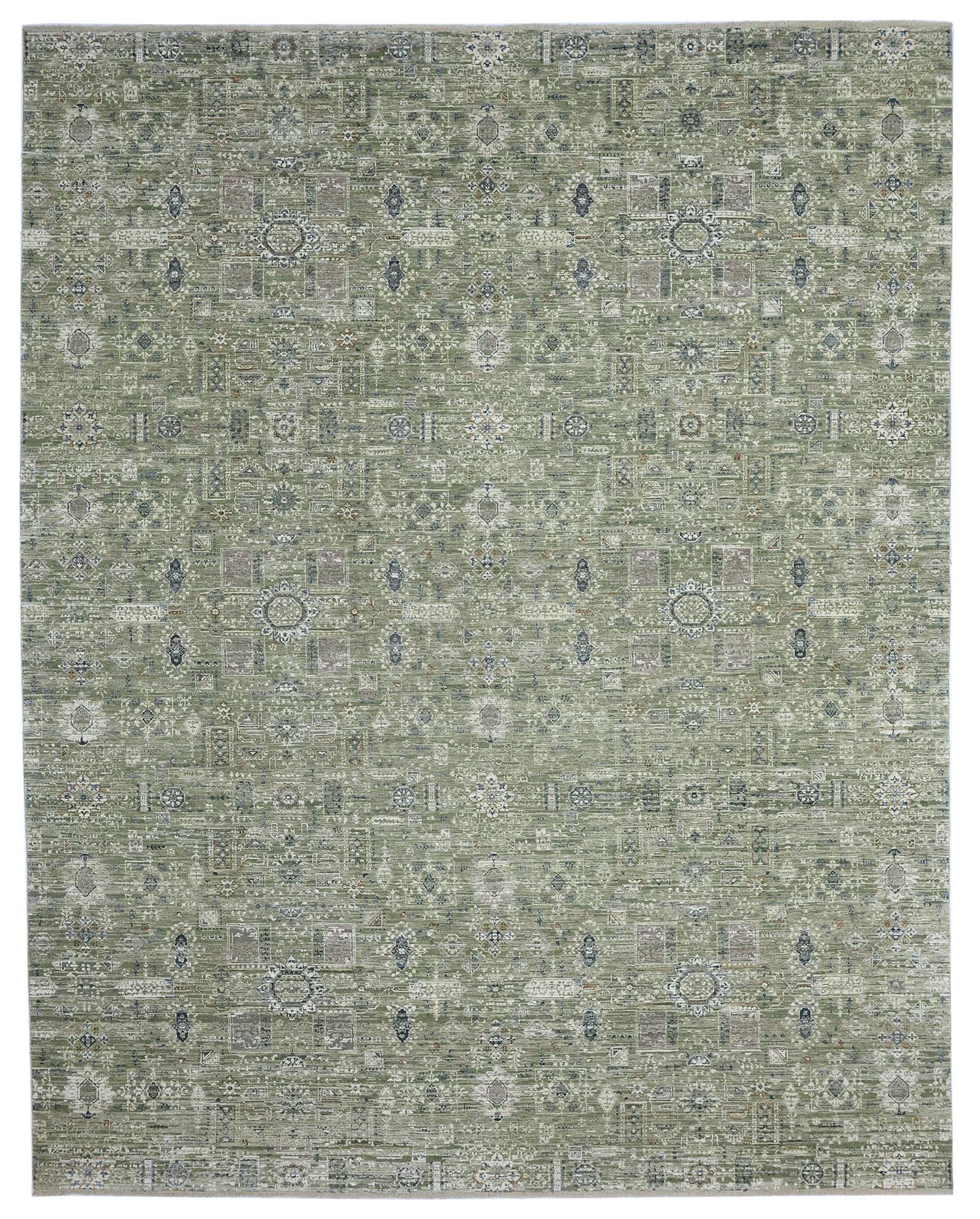 INDIA REVIVAL SILK MAMLUK GREEN
