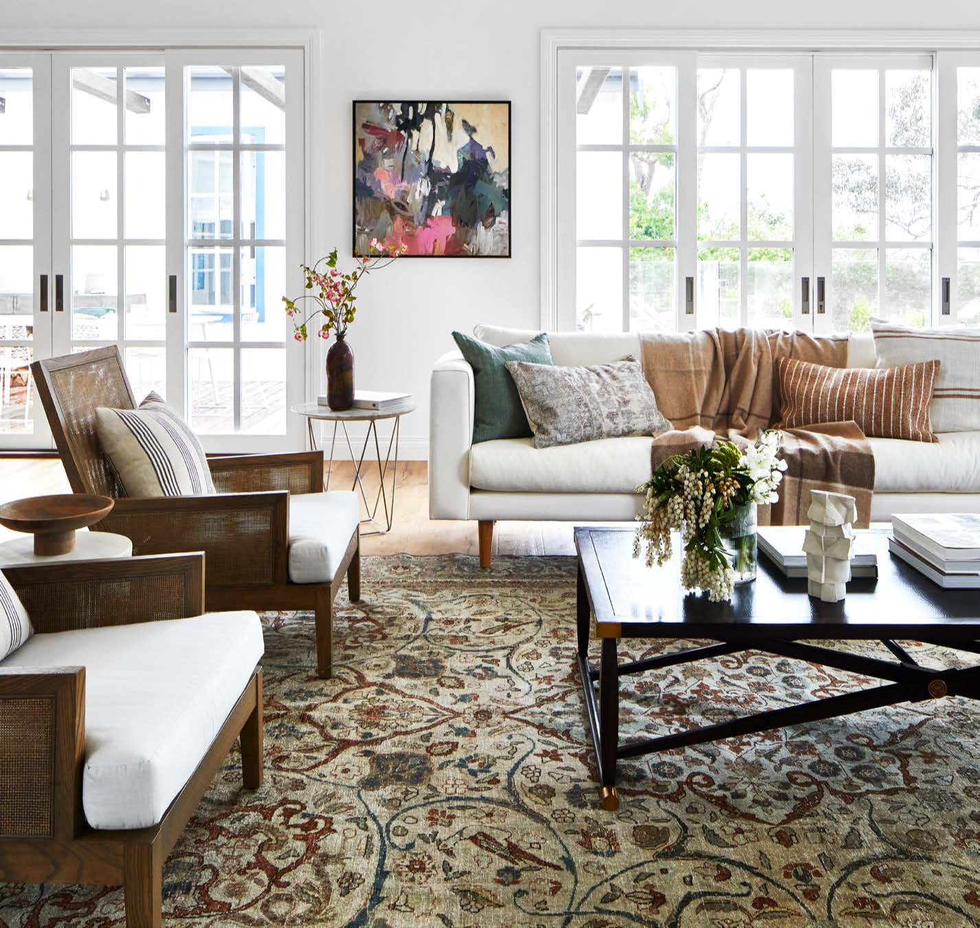 Vintage Persian Rug in one of the project of House and Garden Magazine in Double Bay NSW