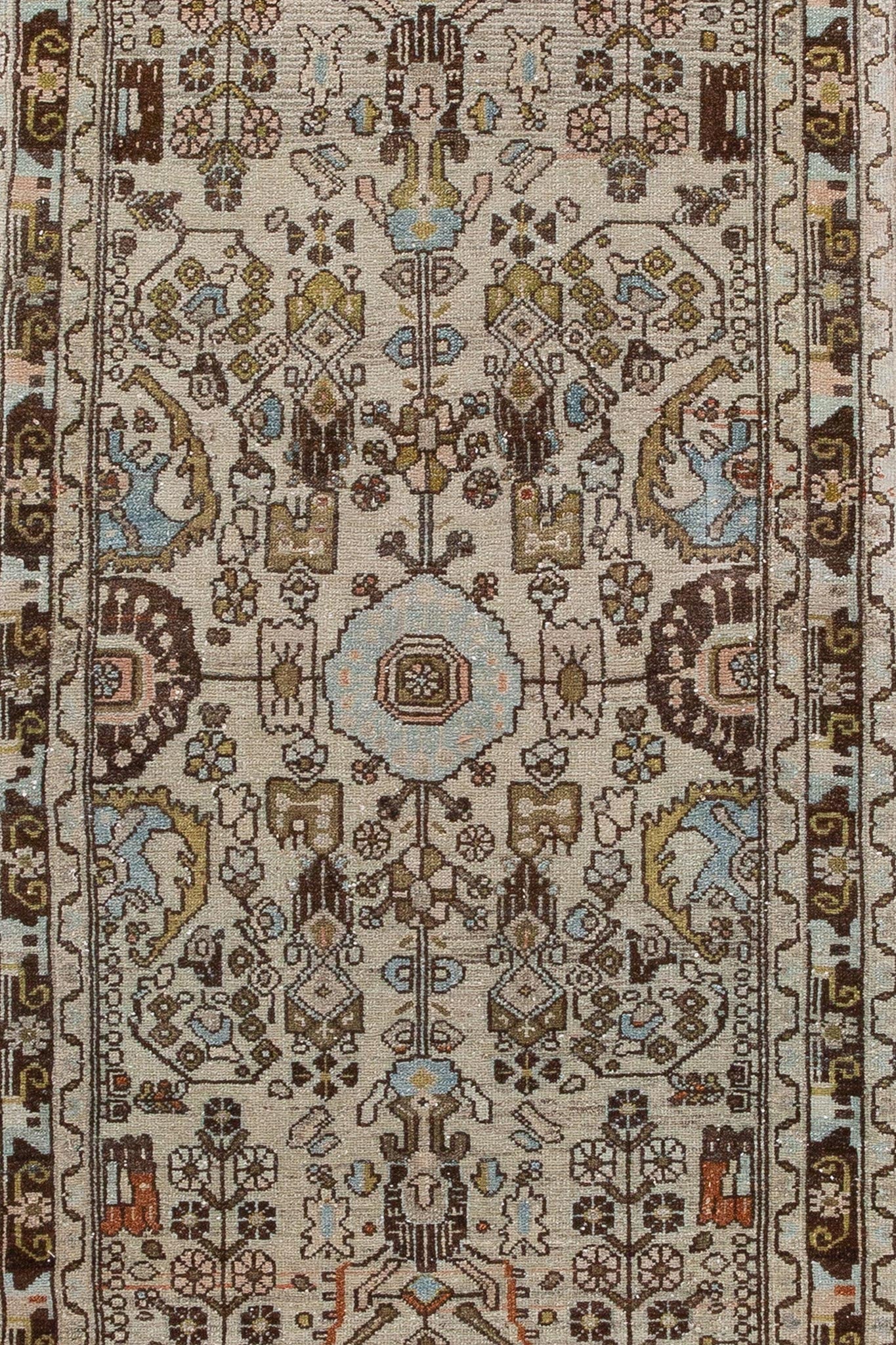 Vintage Persian Sarouk Runner-Rug with beautiful soft colors made of wool available in our showroom in Sydney or Melbourne, Australia