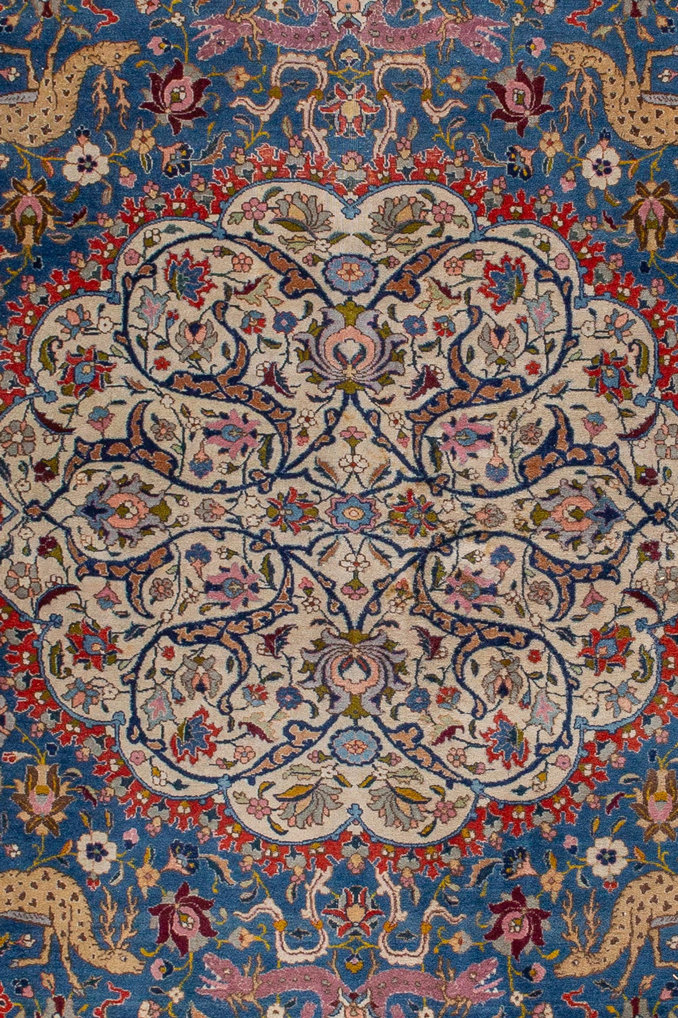 ANTIQUE PERSIAN BENLIAN TABRIZ