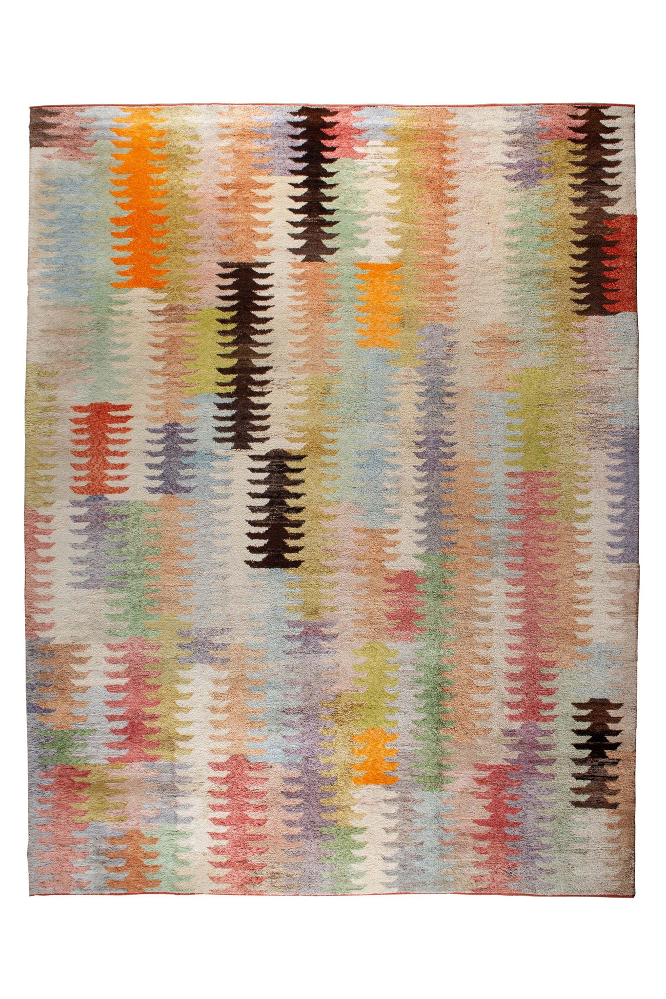 Full photo of Turkish Tulu Kilim rug with beautiful colors, made of wool and handwoven, available in our showroom in Sydney or Melbourne, Australia