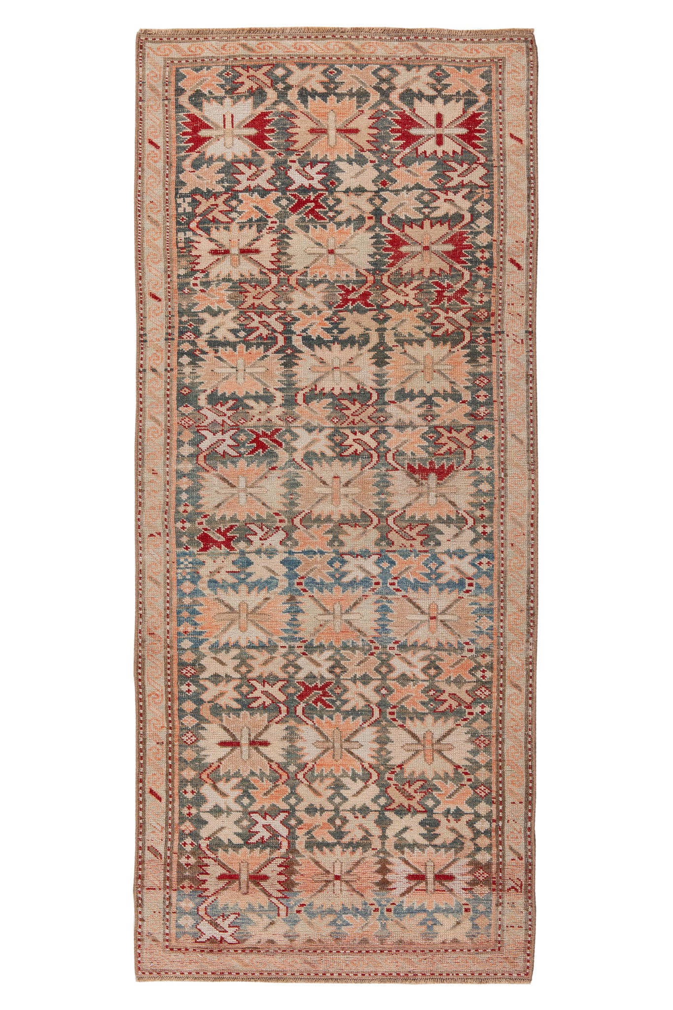 Full photo of Hallway runner, handwoven Persian vintage runner with beautiful classic Persian design, narrow corridor rug or runner