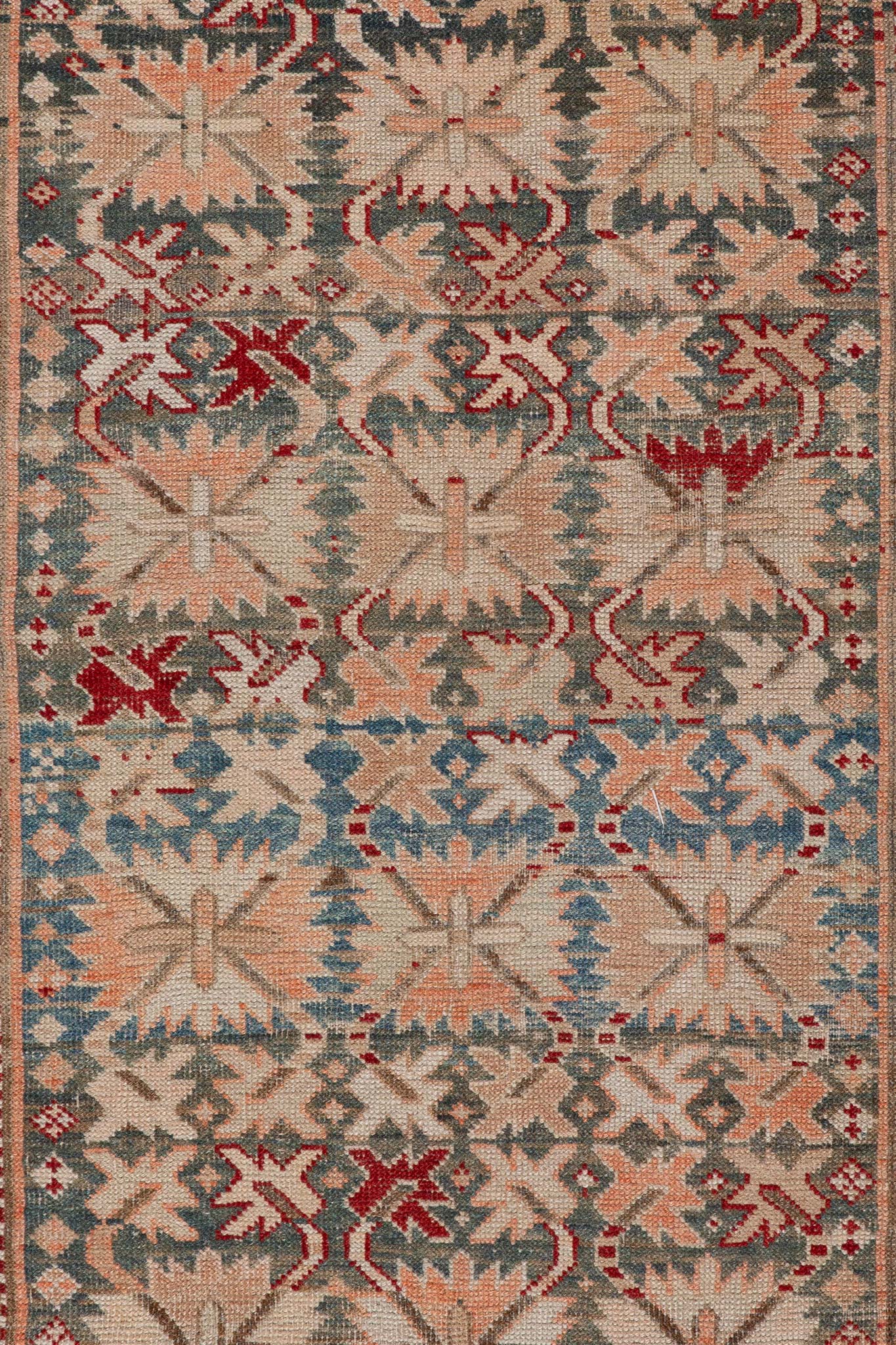 Hallway runner, handwoven persian vintage runner with beautiful classic persian design