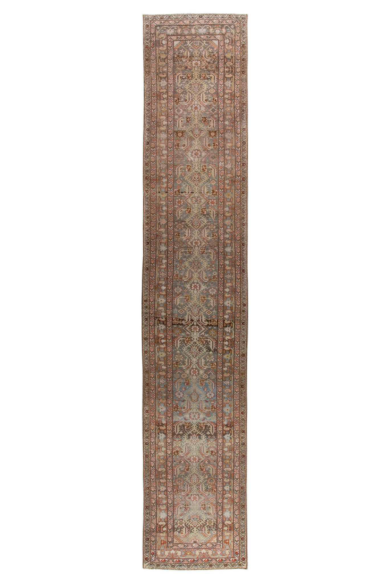 Full photo of handwoven Vintage Persian Malayer Runner-rug, Hallway runner, rug for hallways, kitchen corridors, and narrow spaces