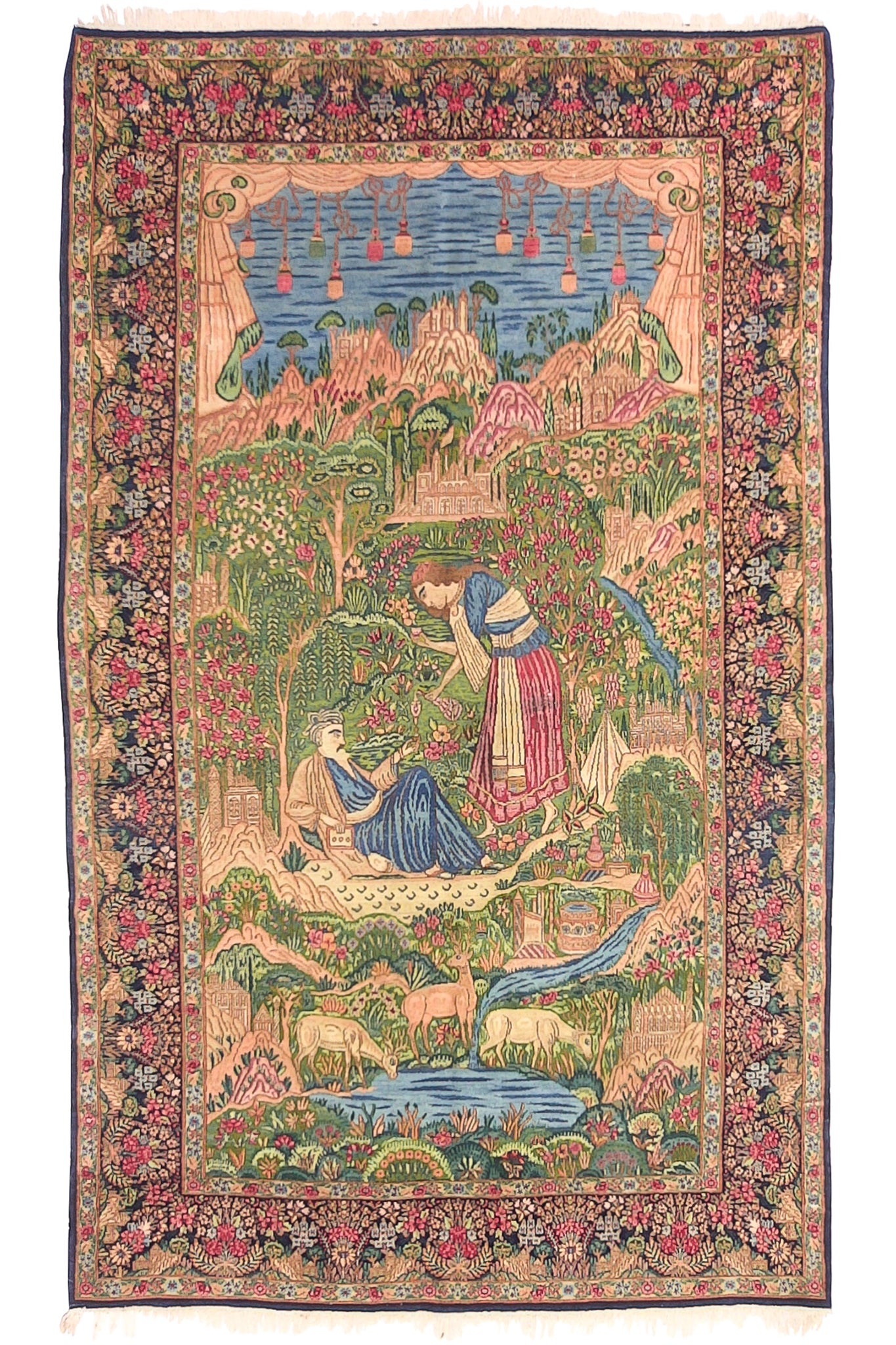 ANTIQUE PERSIAN KERMAN PICTORIAL
