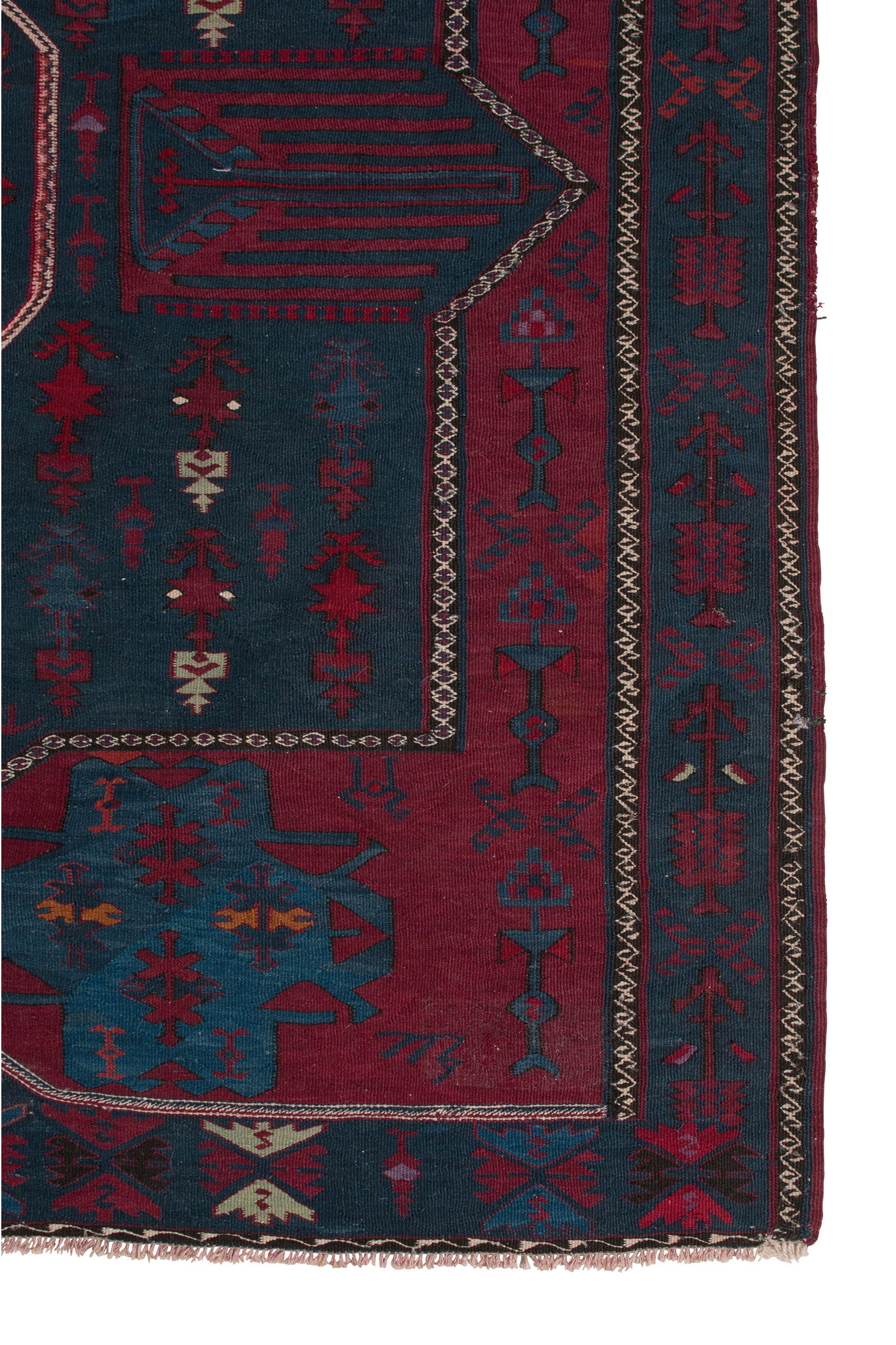 ANTIQUE CAUCASIAN SOUMAK KILIM