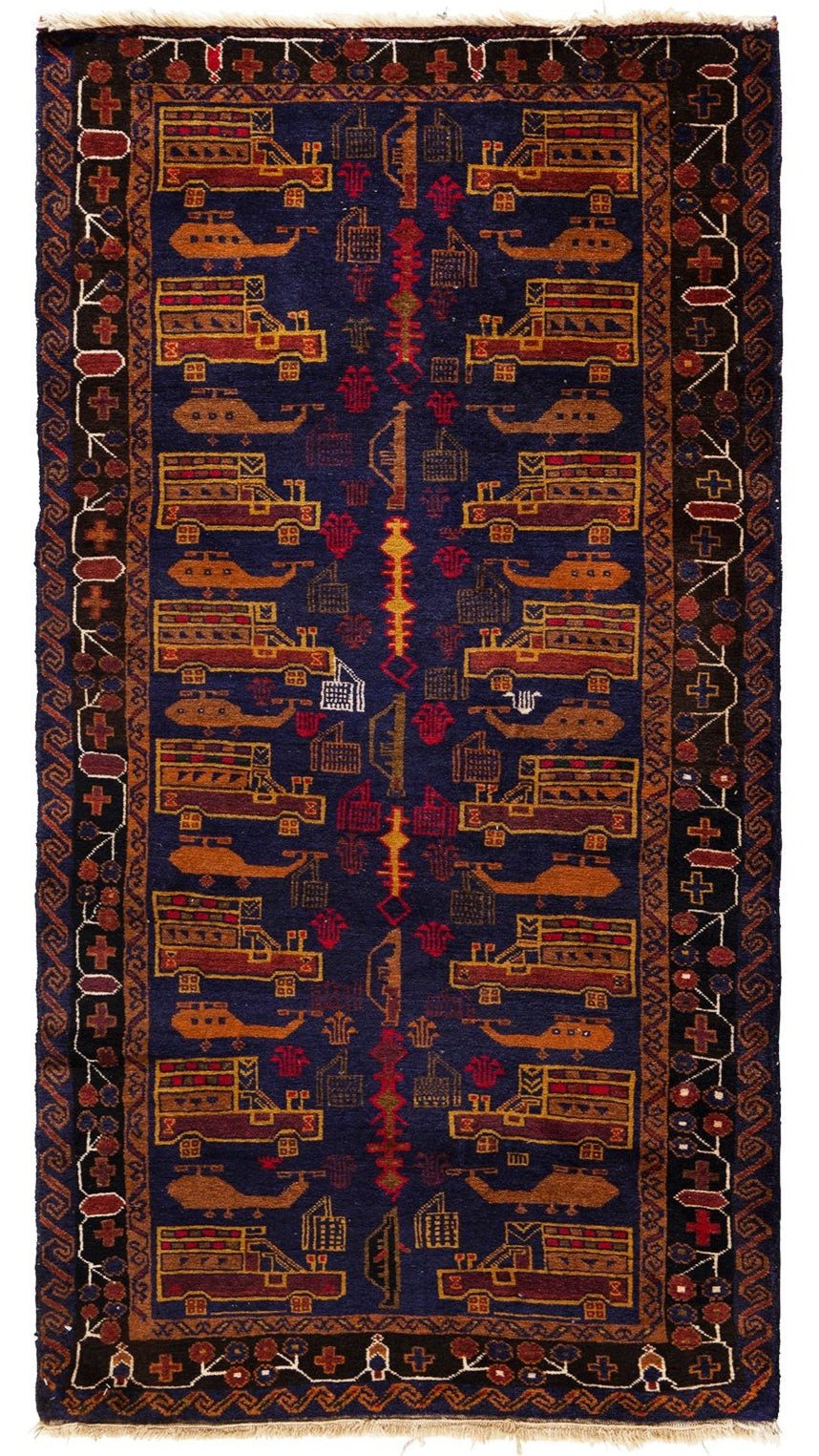 AFGHAN BELUCH WAR RUG