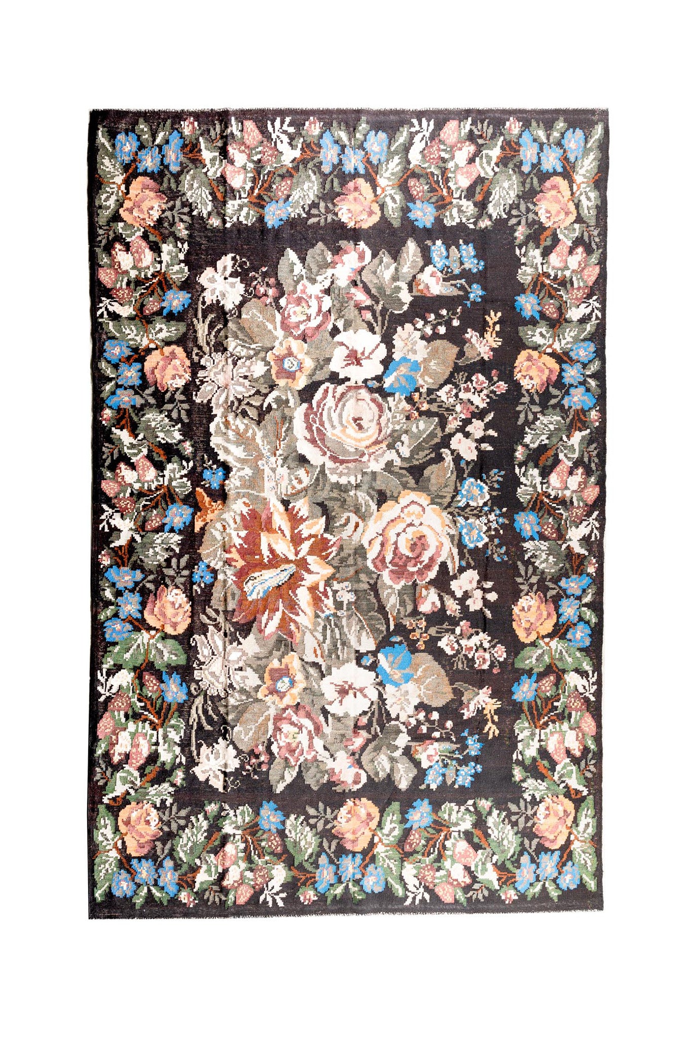 MOLDAVIAN VINTAGE FLORAL KILIM