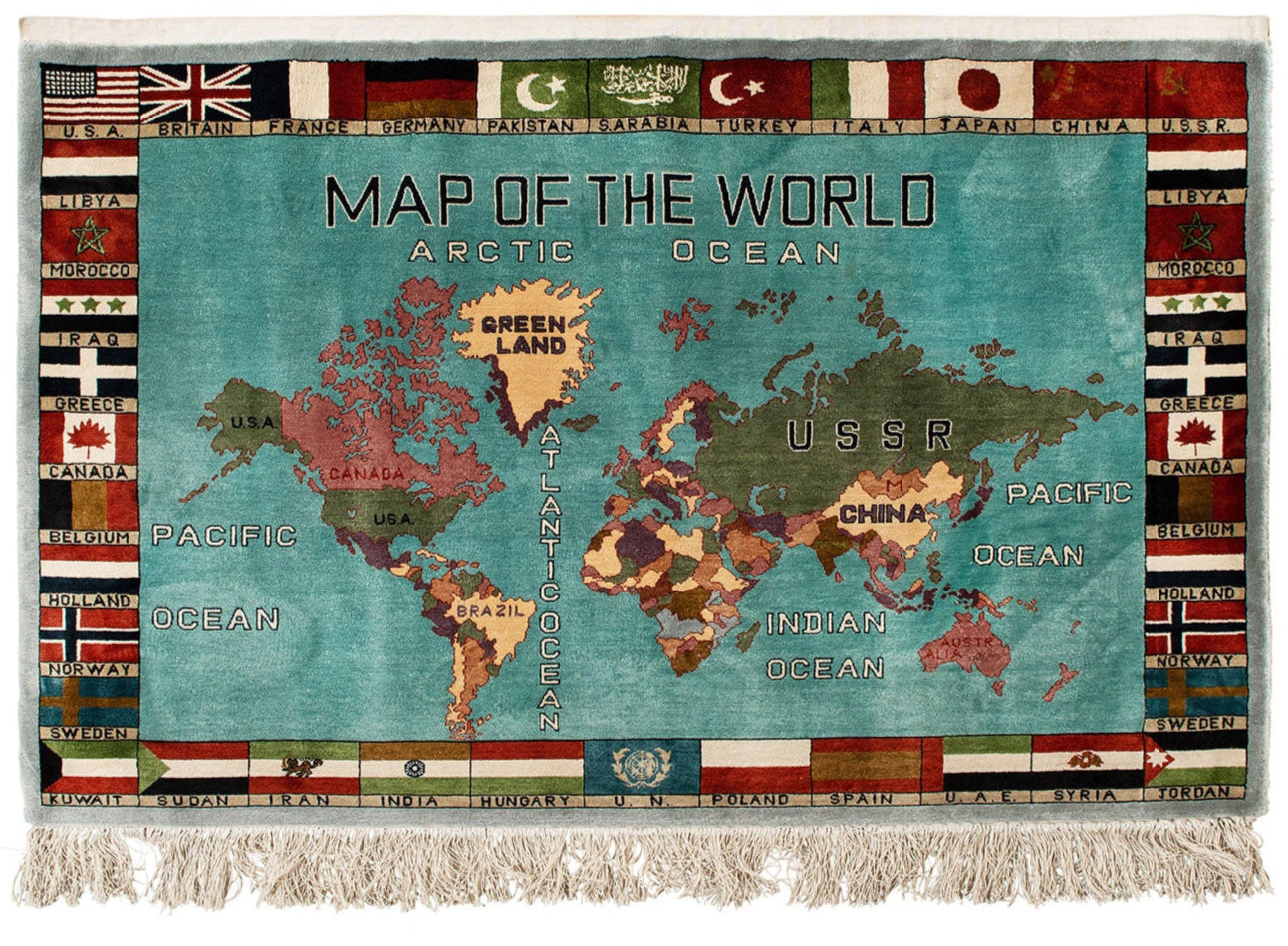 PERSIAN SILK “WORLD MAP”