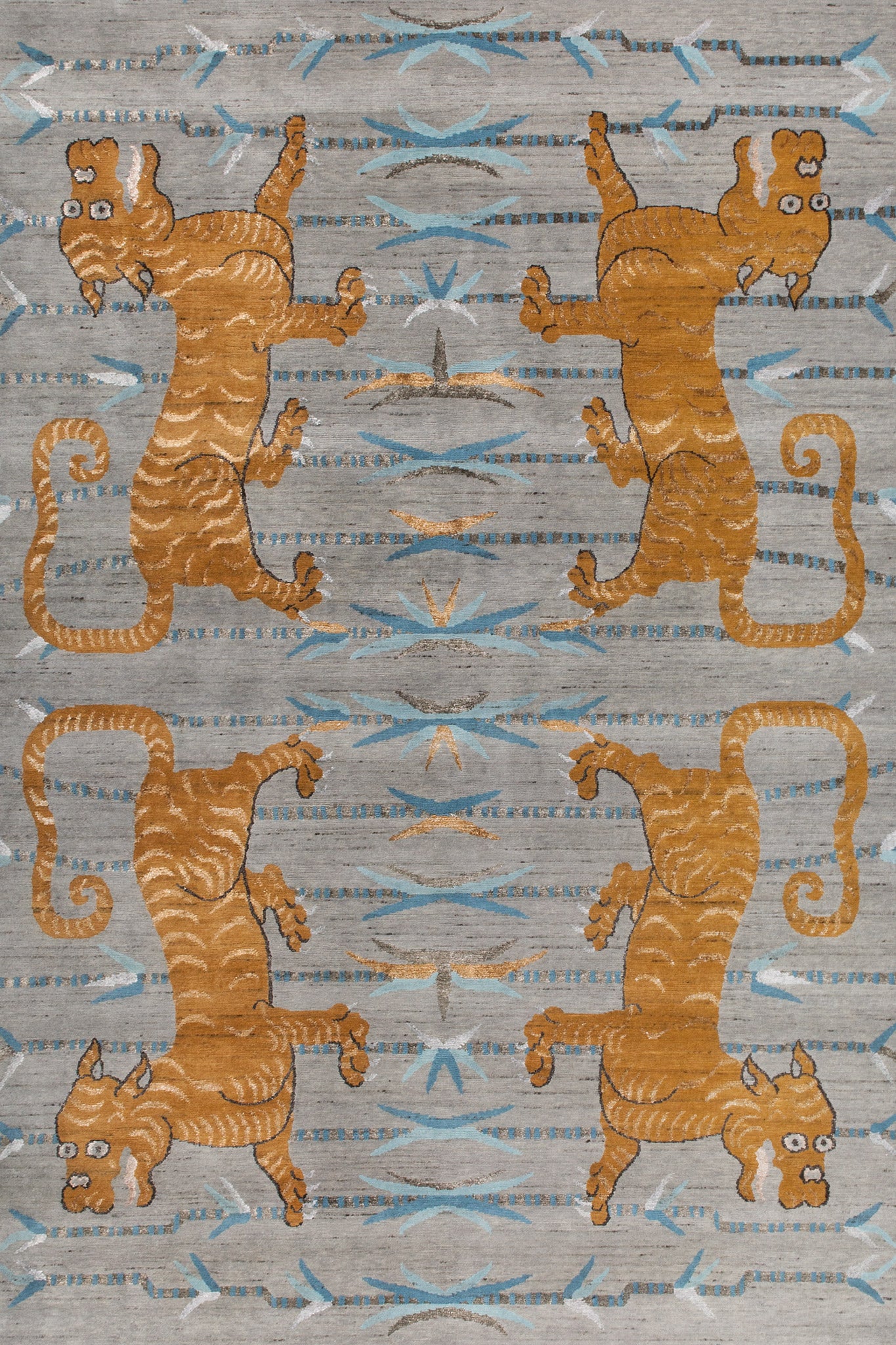 INDIA TIGER RUG GREY