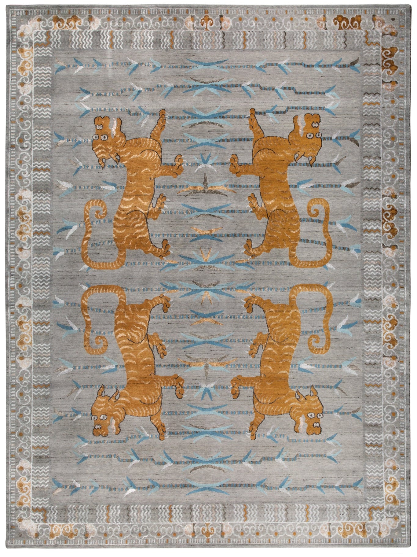 INDIA TIGER RUG GREY