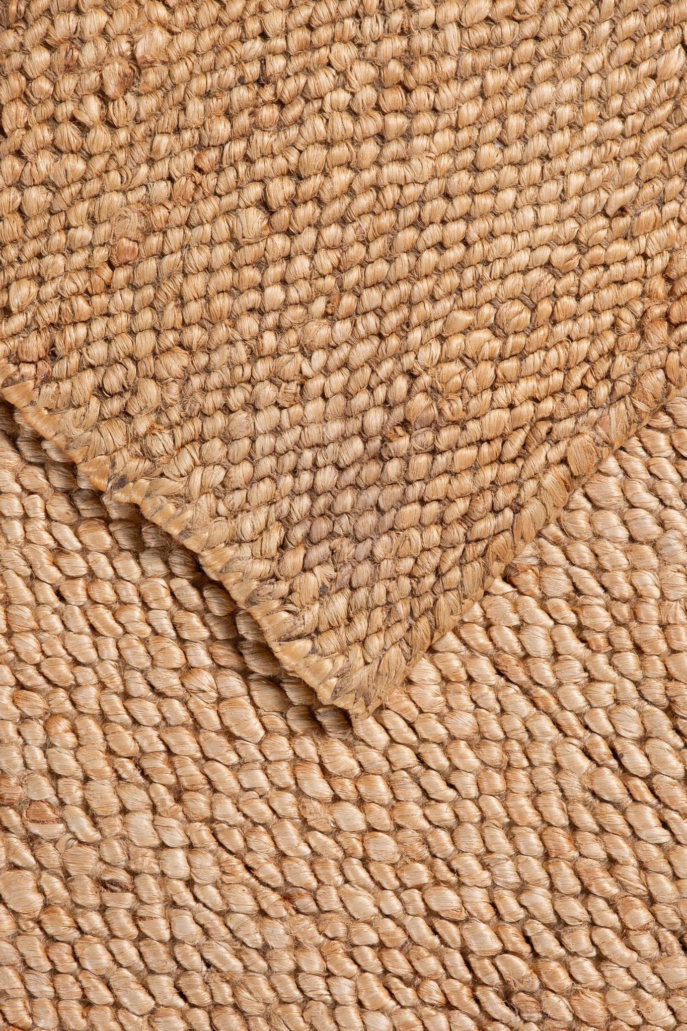 Back of handwoven Jute Rug