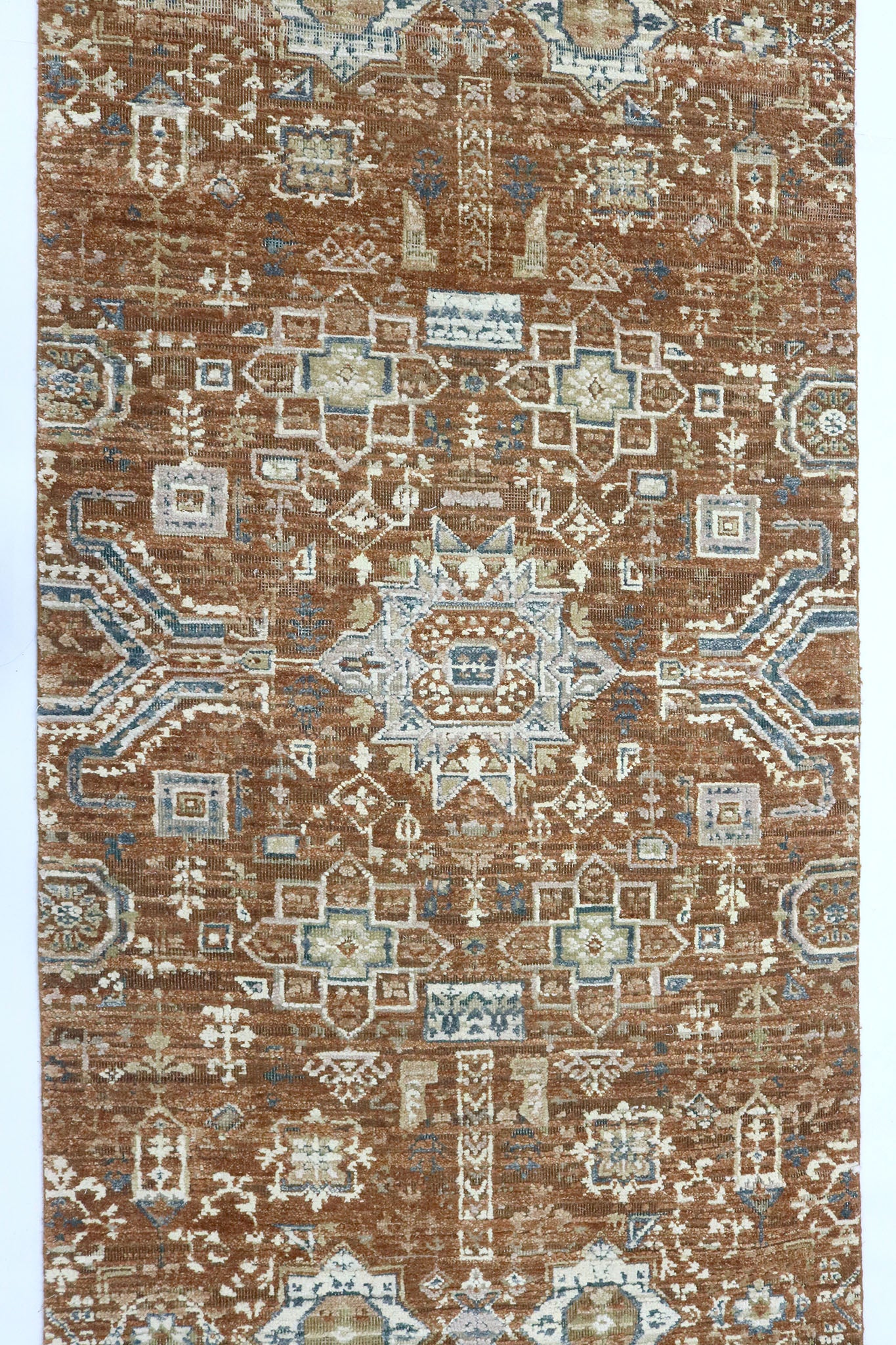 INDIA REVIVAL SILK MAMLUK RUST