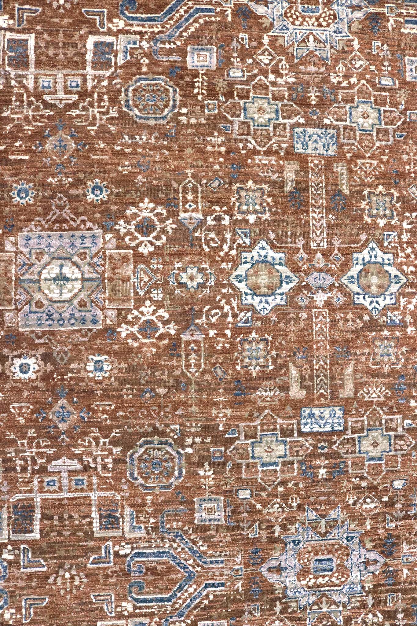 INDIA REVIVAL SILK MAMLUK RUST