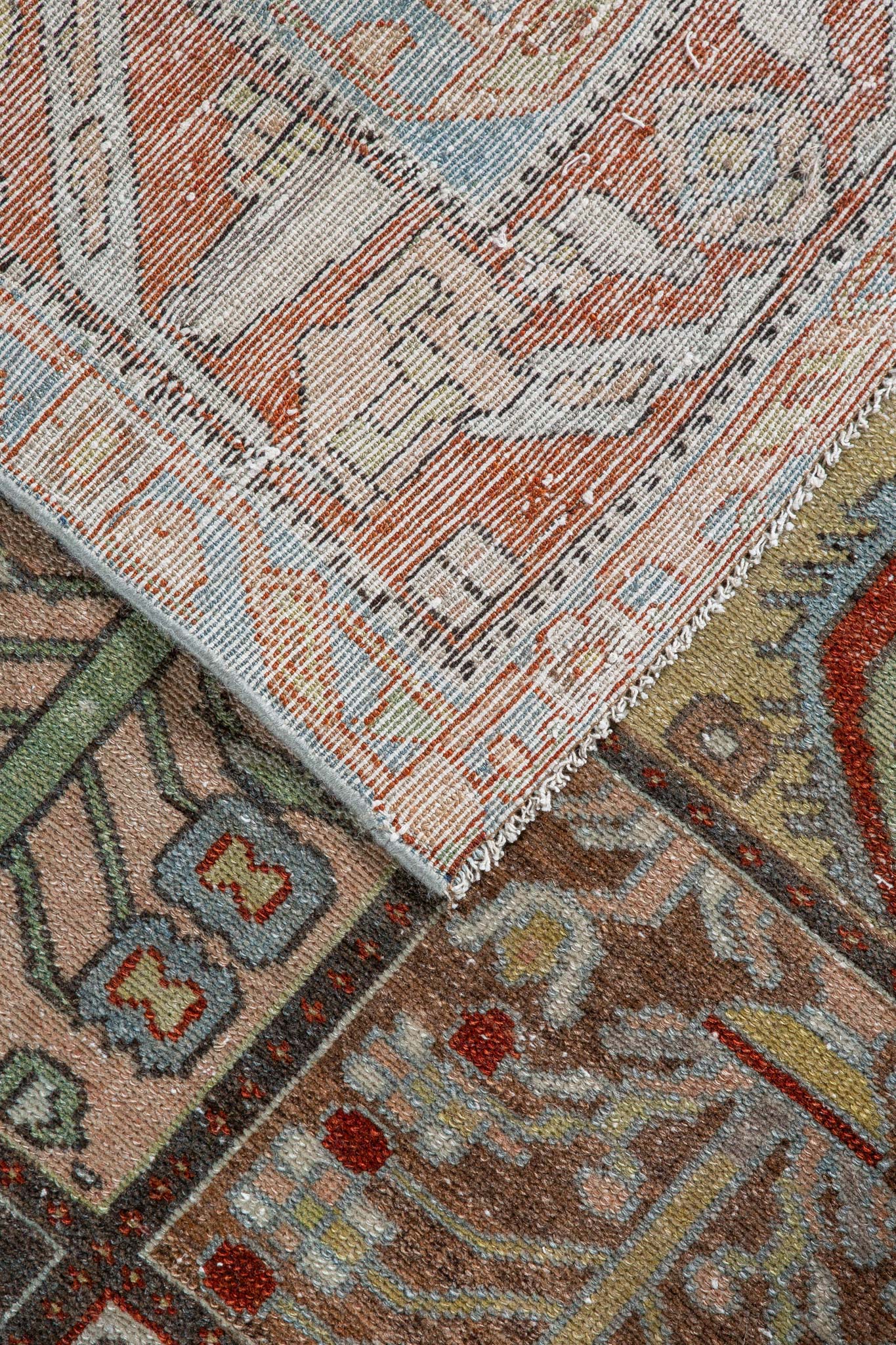 Back of Vintage Persian Bhaktiar Rug,  intricate Persian Design, room size rugs, beautiful patterns and designs suitable for classic interiors, Australia