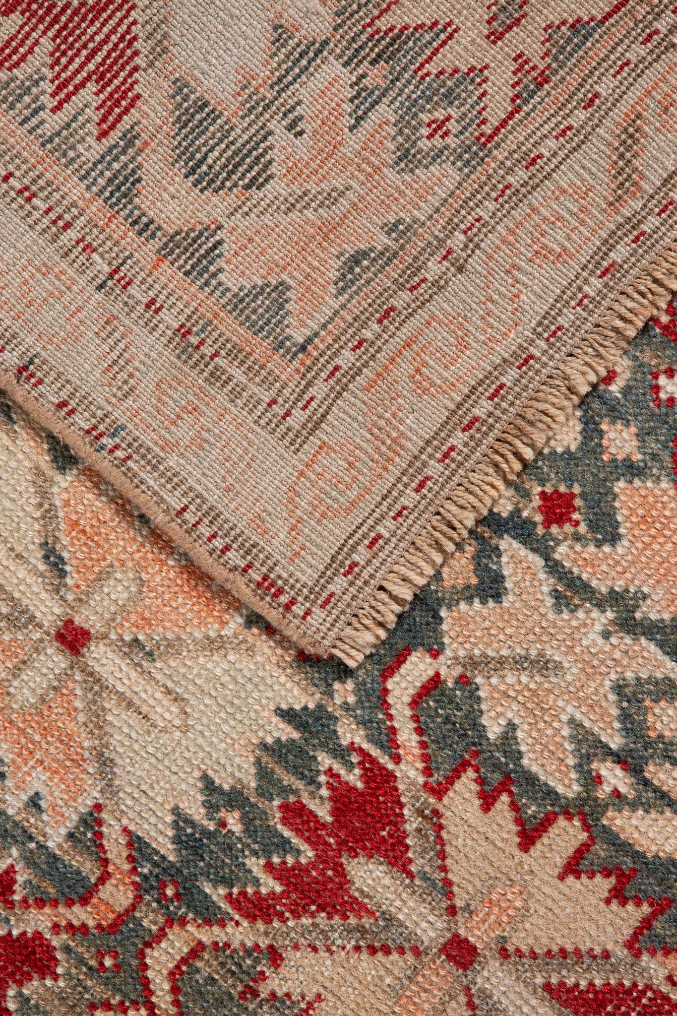 Back of Hallway runner, handwoven Persian vintage runner with beautiful classic Persian design, narrow corridor rug or runner